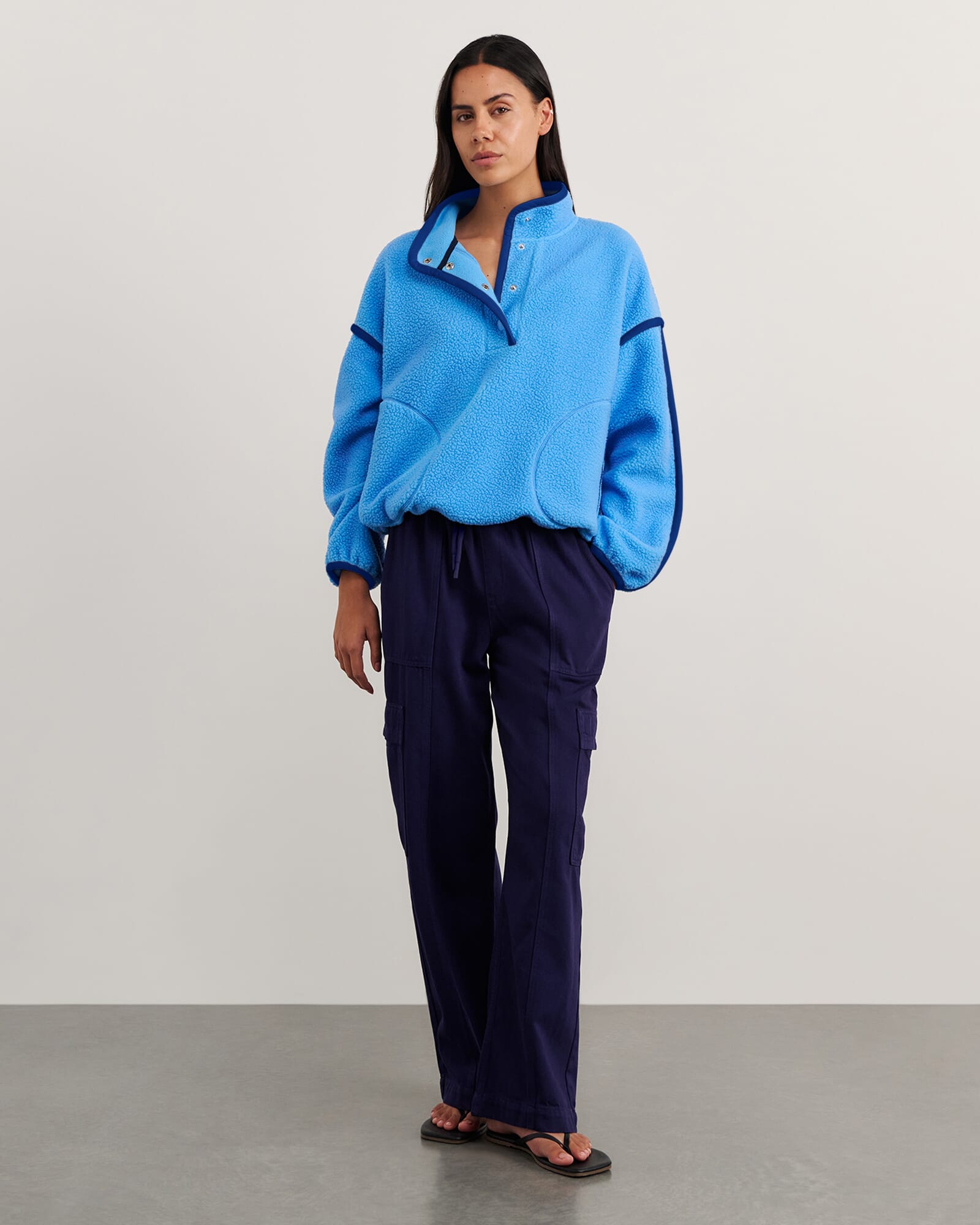 JAG polar fleece sweater belleblue