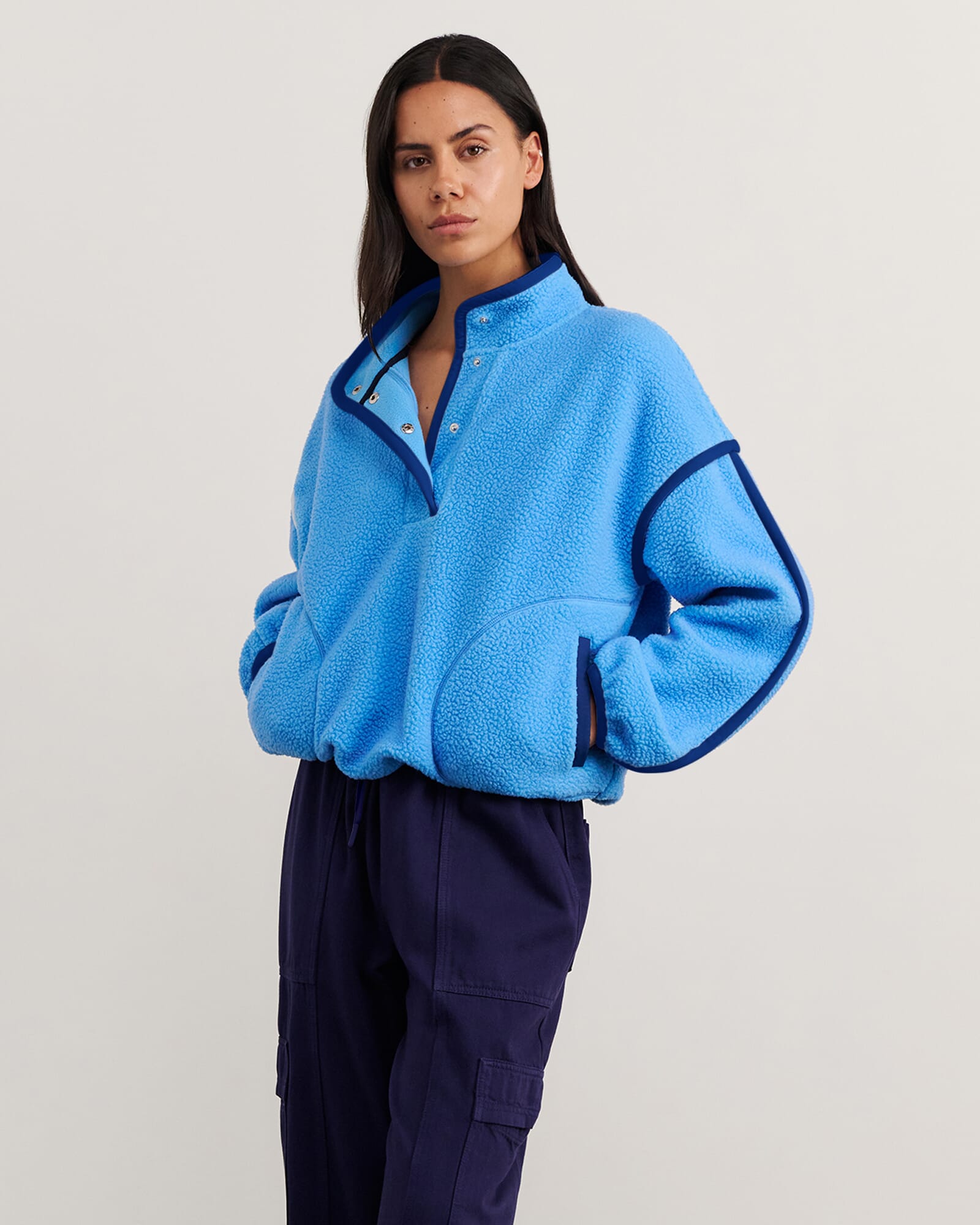 JAG polar fleece sweater belleblue