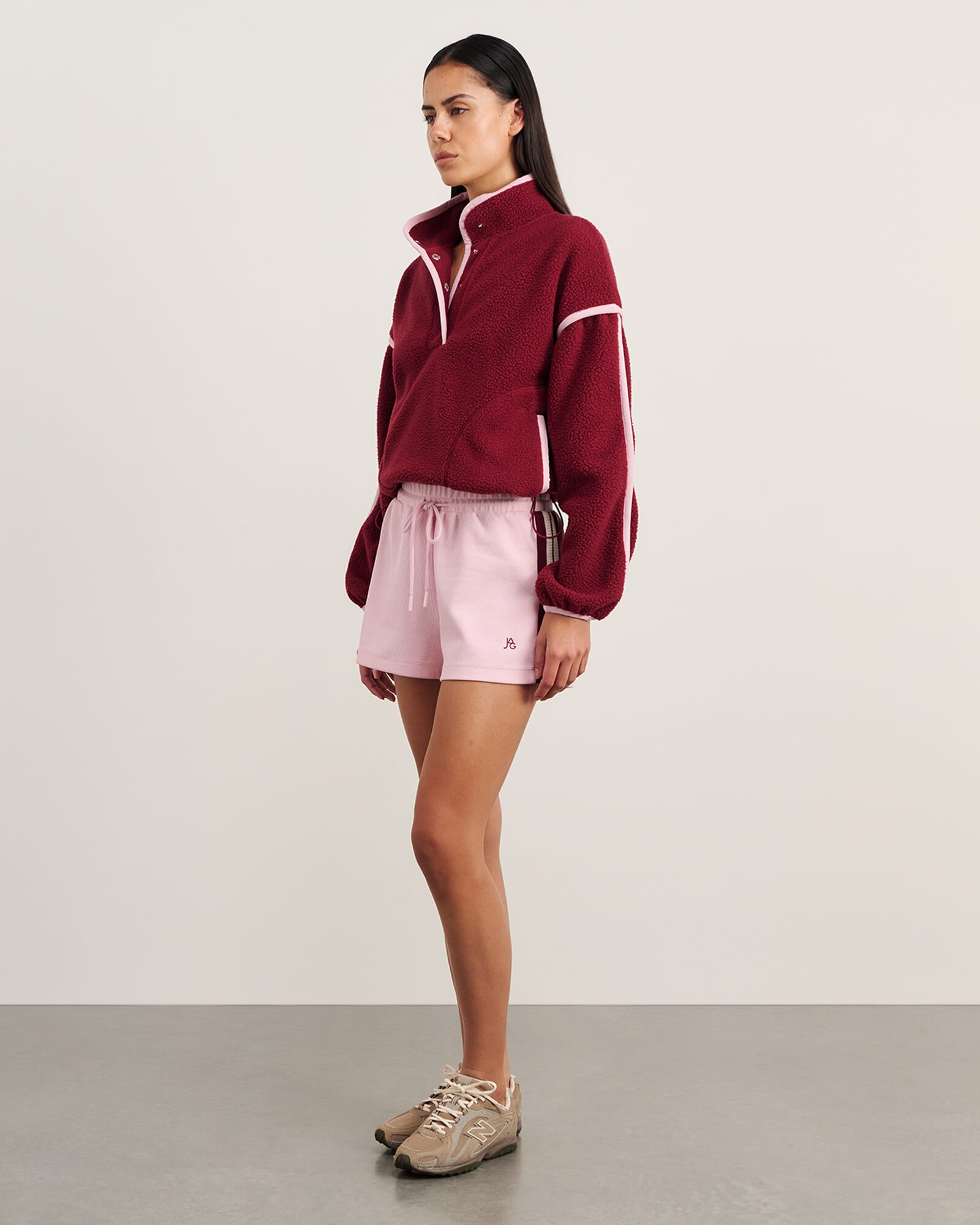 JAG polar fleece sweater wine