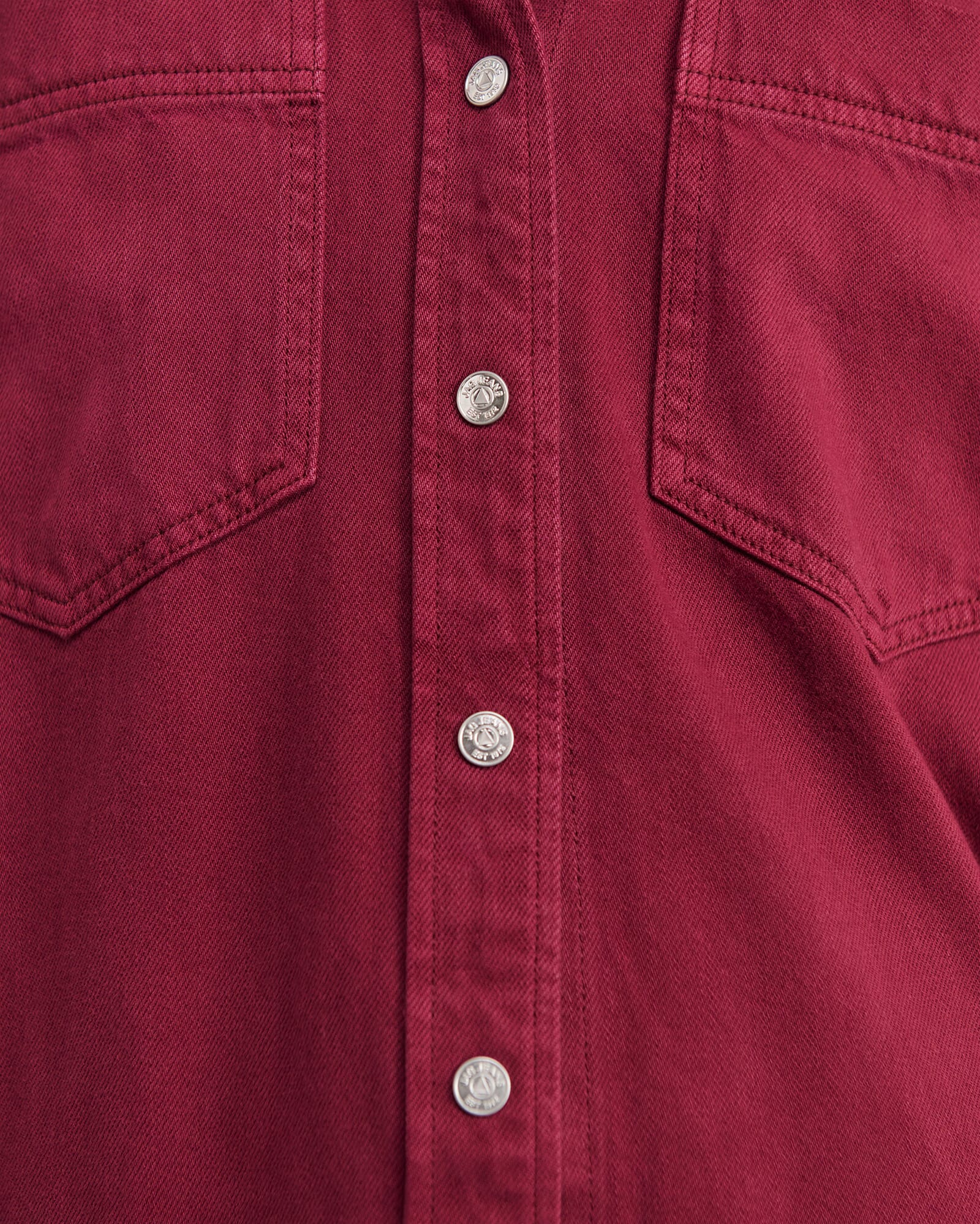 JAG loe denim shacket wine