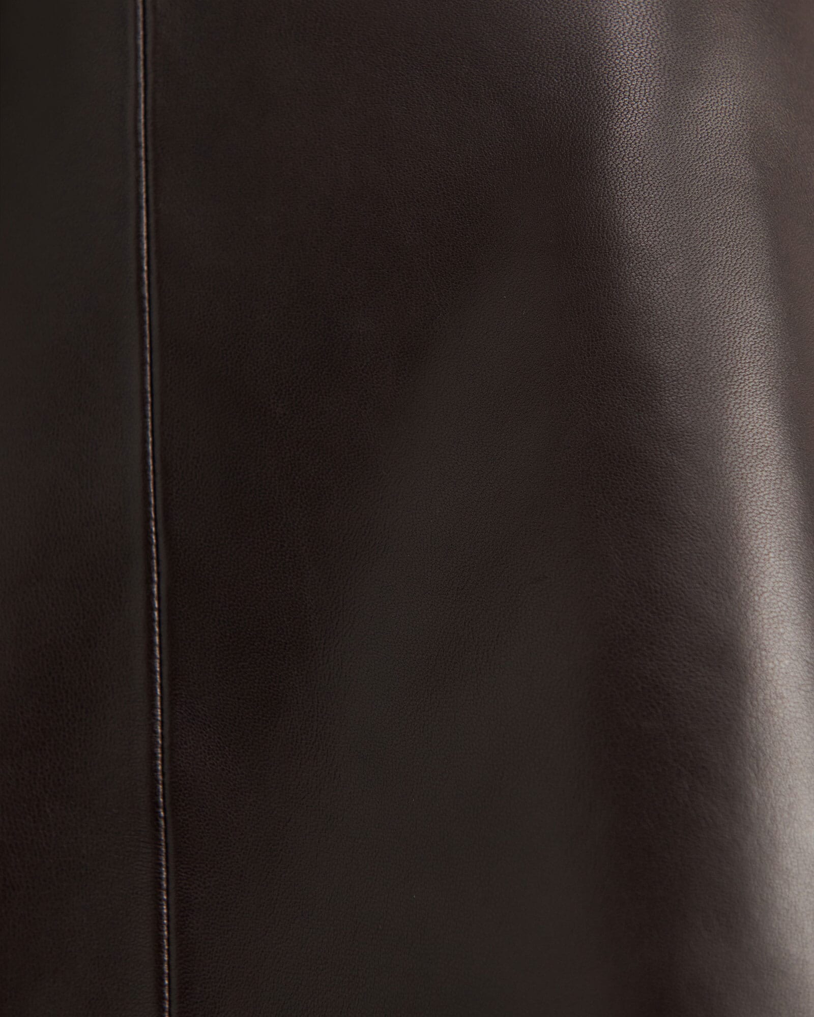 JAG leather mini skirt darkchocolate