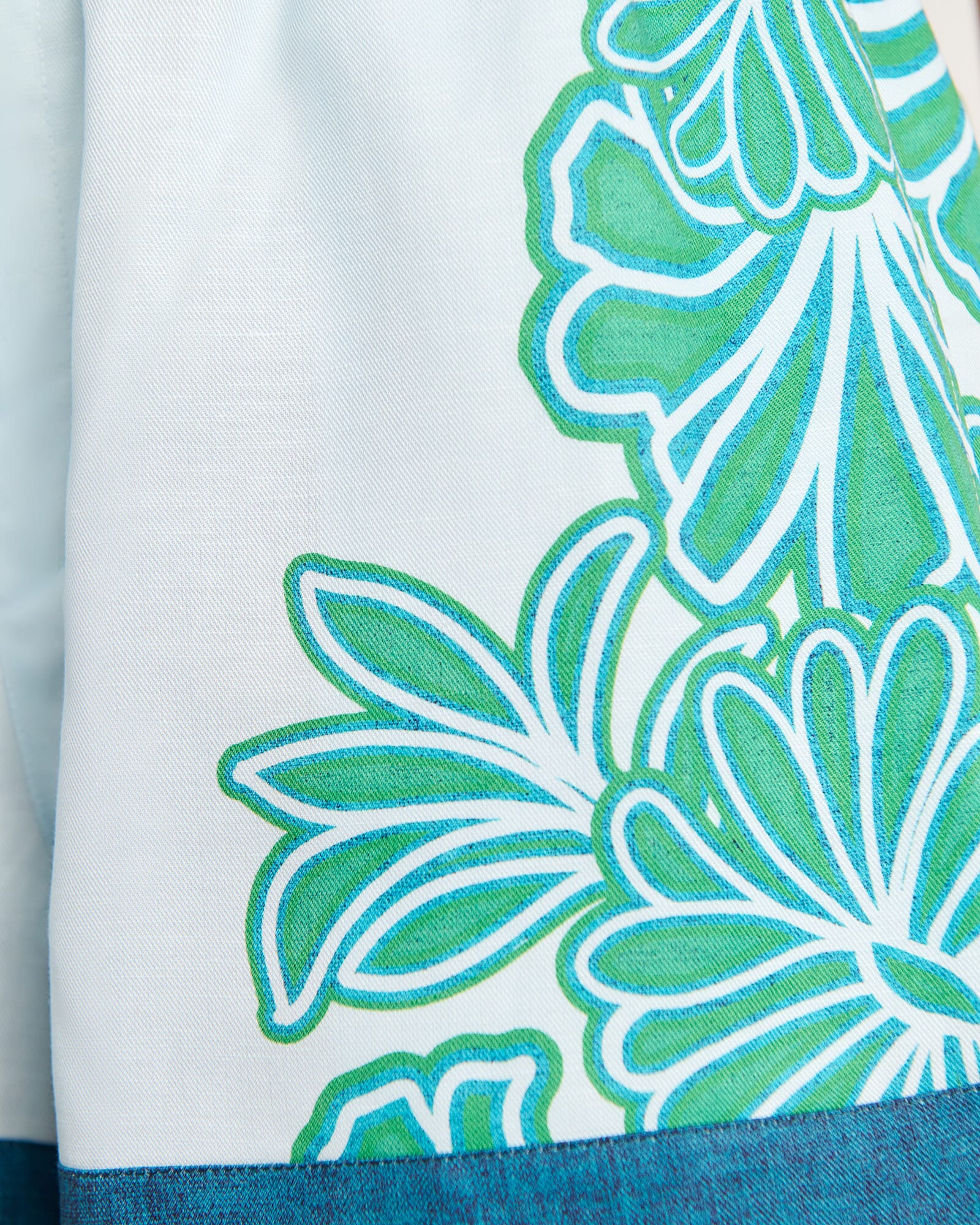 JAG flora striped short navygreen