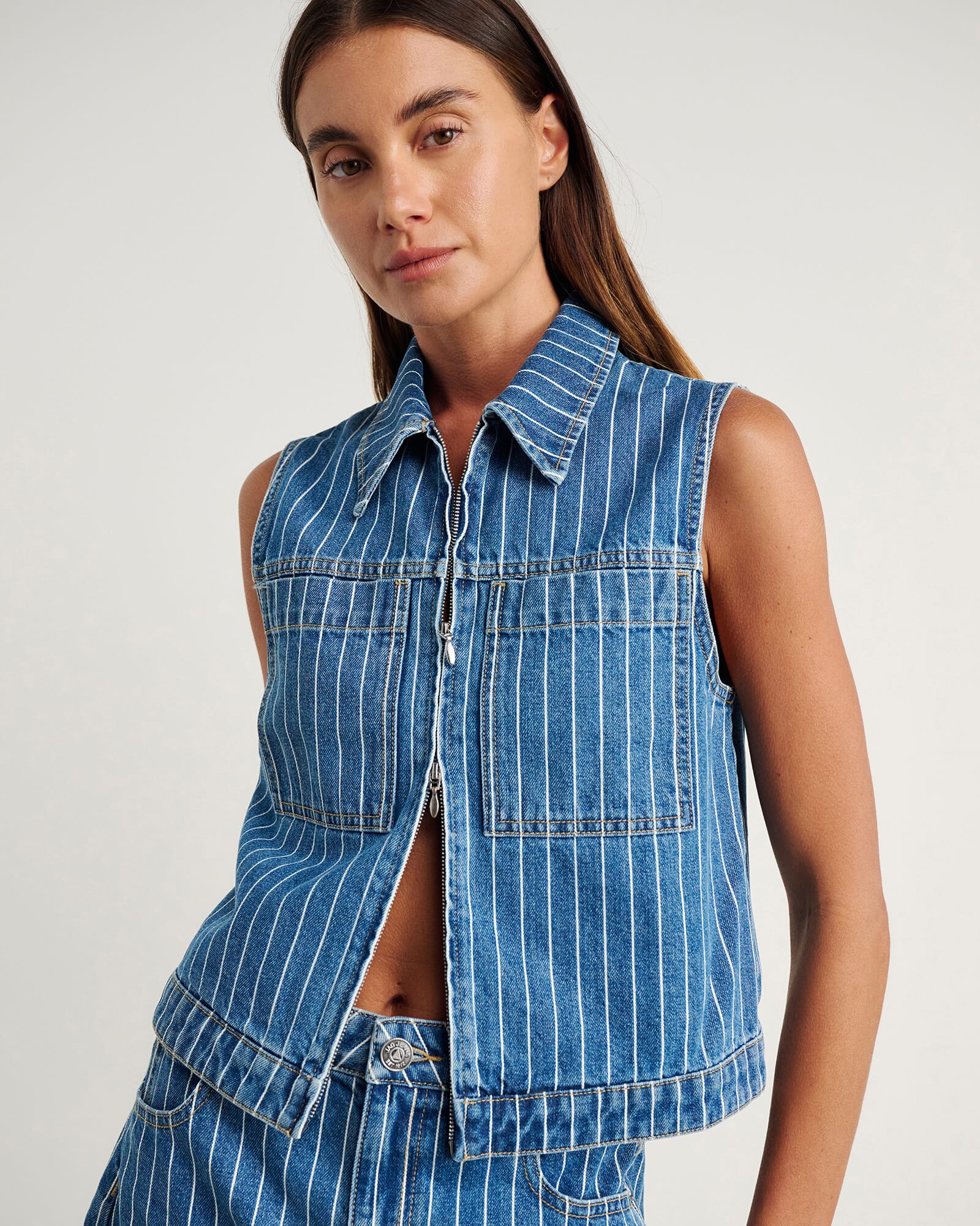 JAG carrie vest bluewhite