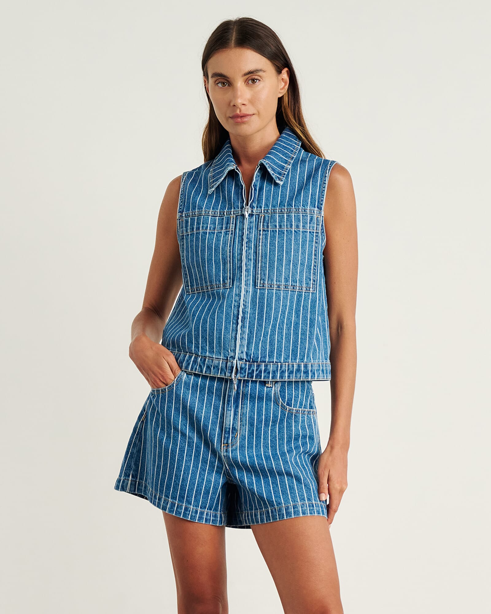 JAG carrie vest bluewhite
