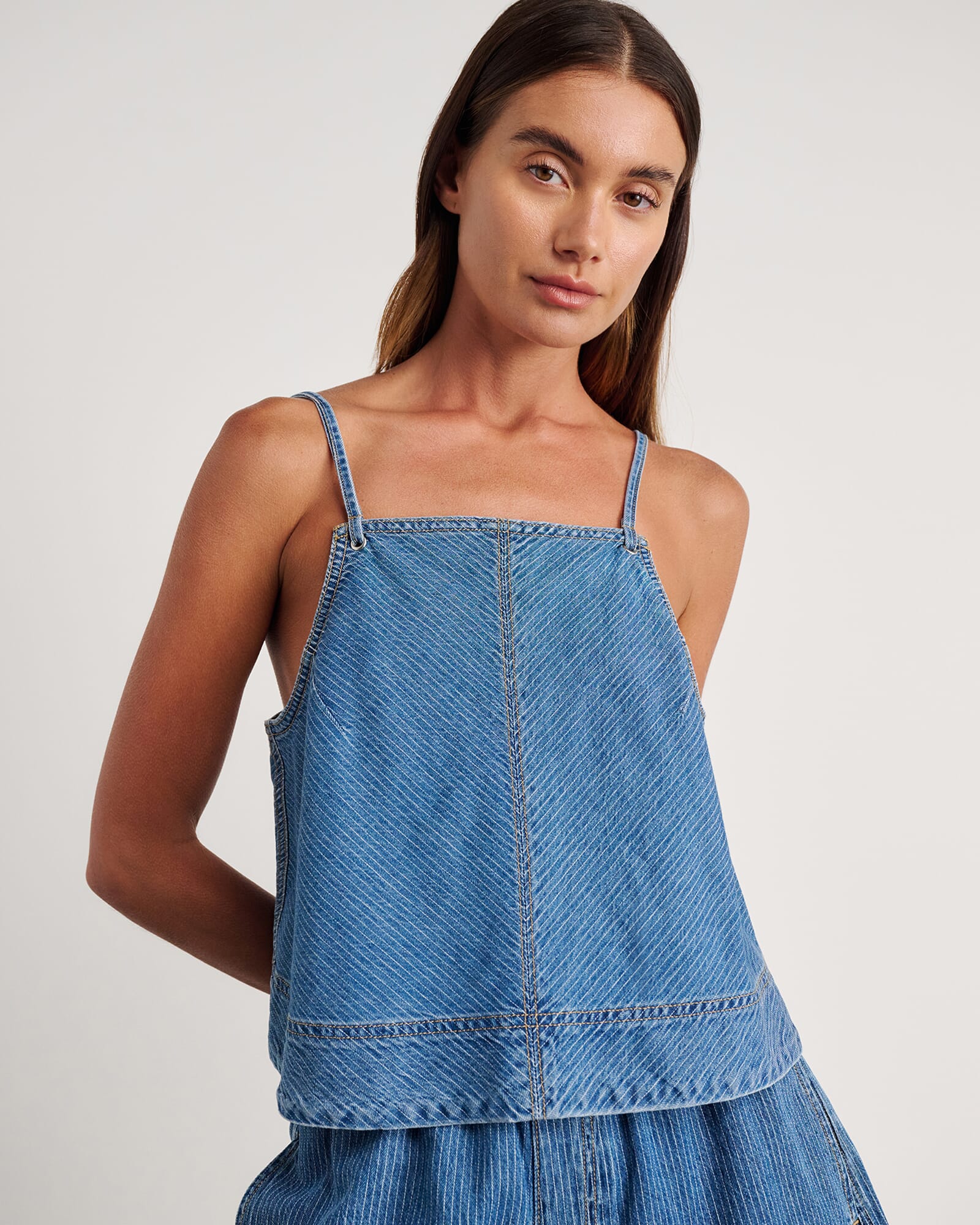JAG loe tie cami bluewhite