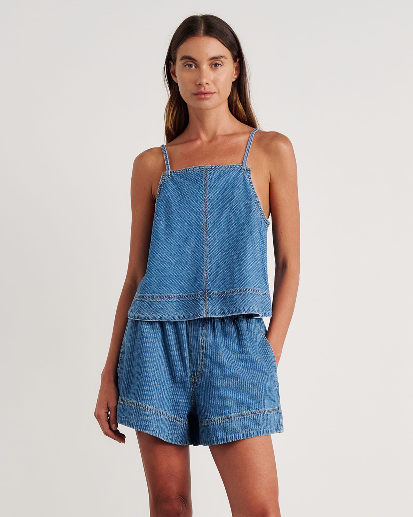 JAG loe tie cami bluewhite