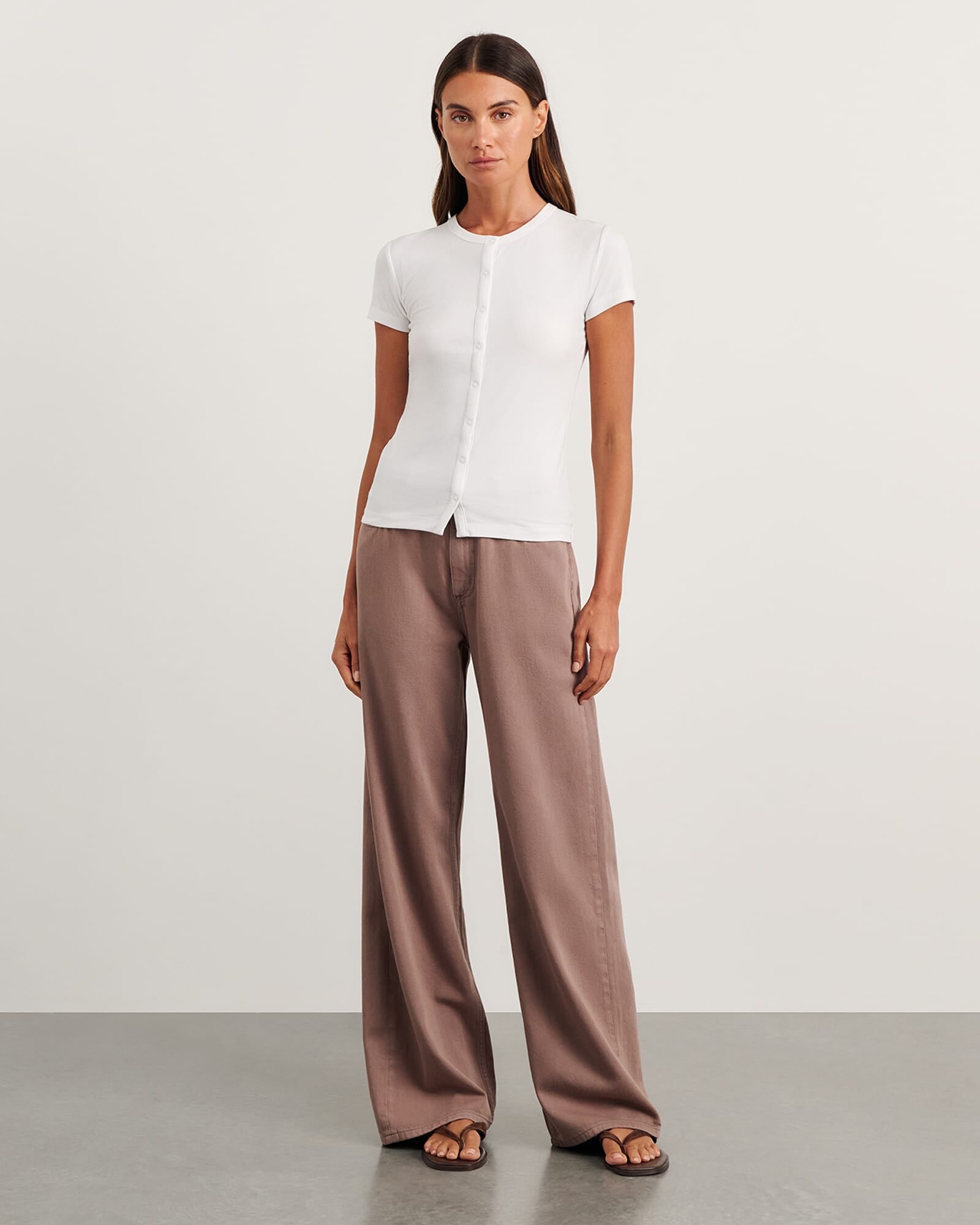 JAG celina short sleeve top white