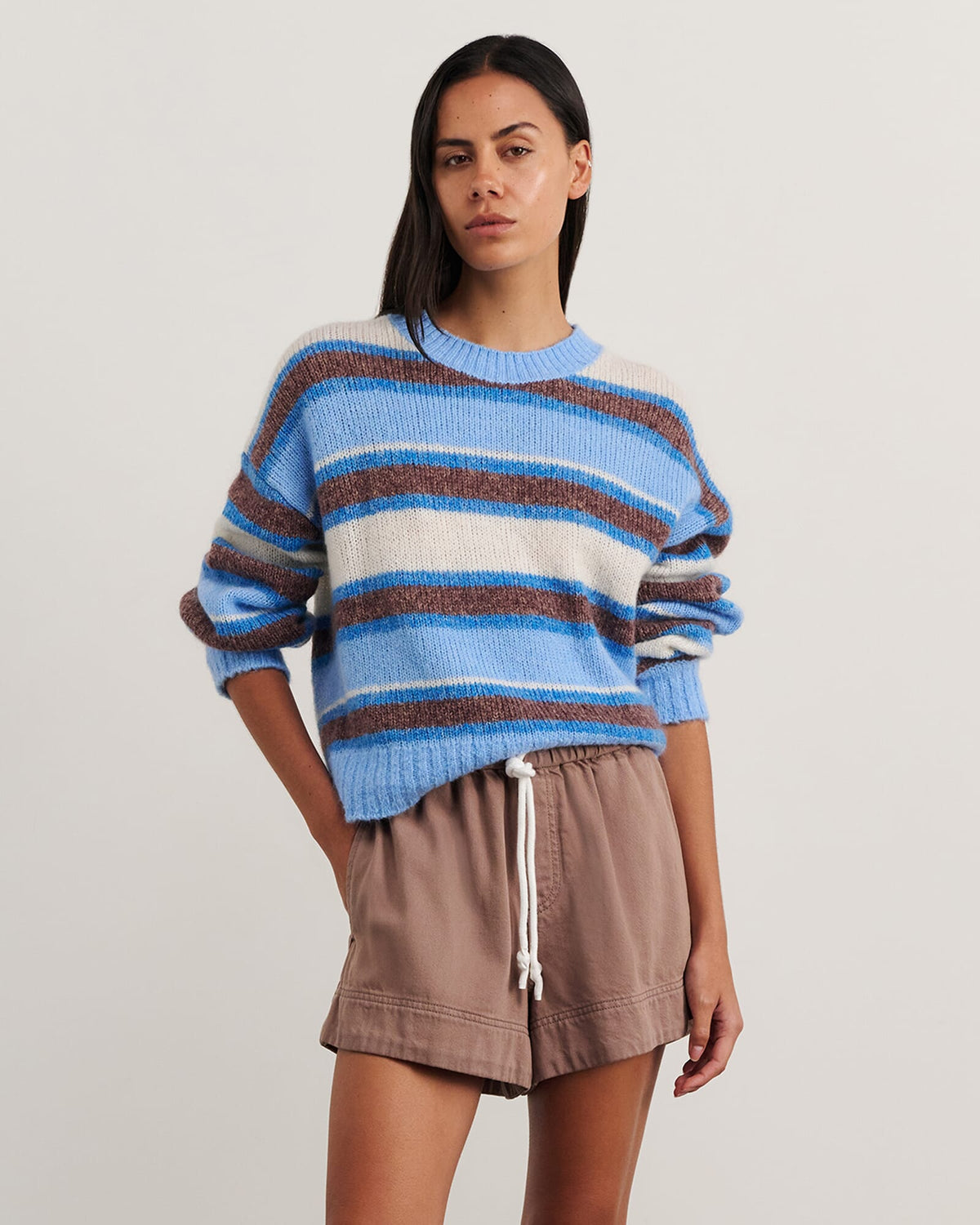 JAG lily crew sweater bluemulti