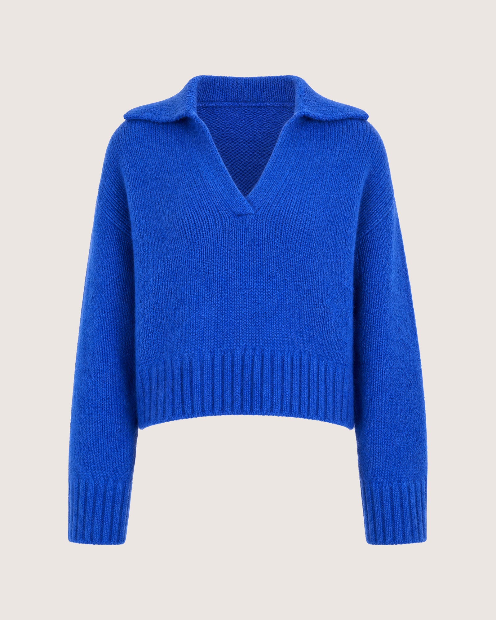 Lily Collared Knit COBALT | JAG