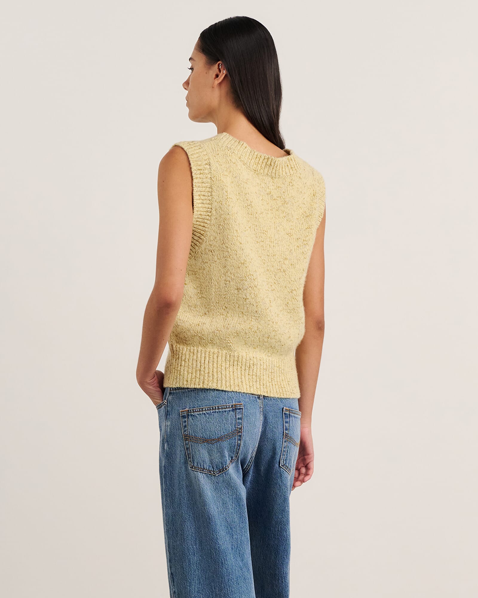 JAG lou v neck vest buttercup