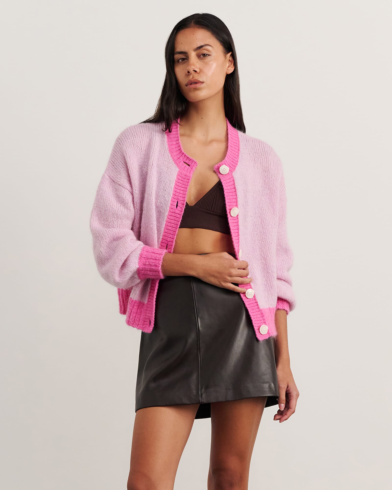 JAG lily cardigan pinkmulti