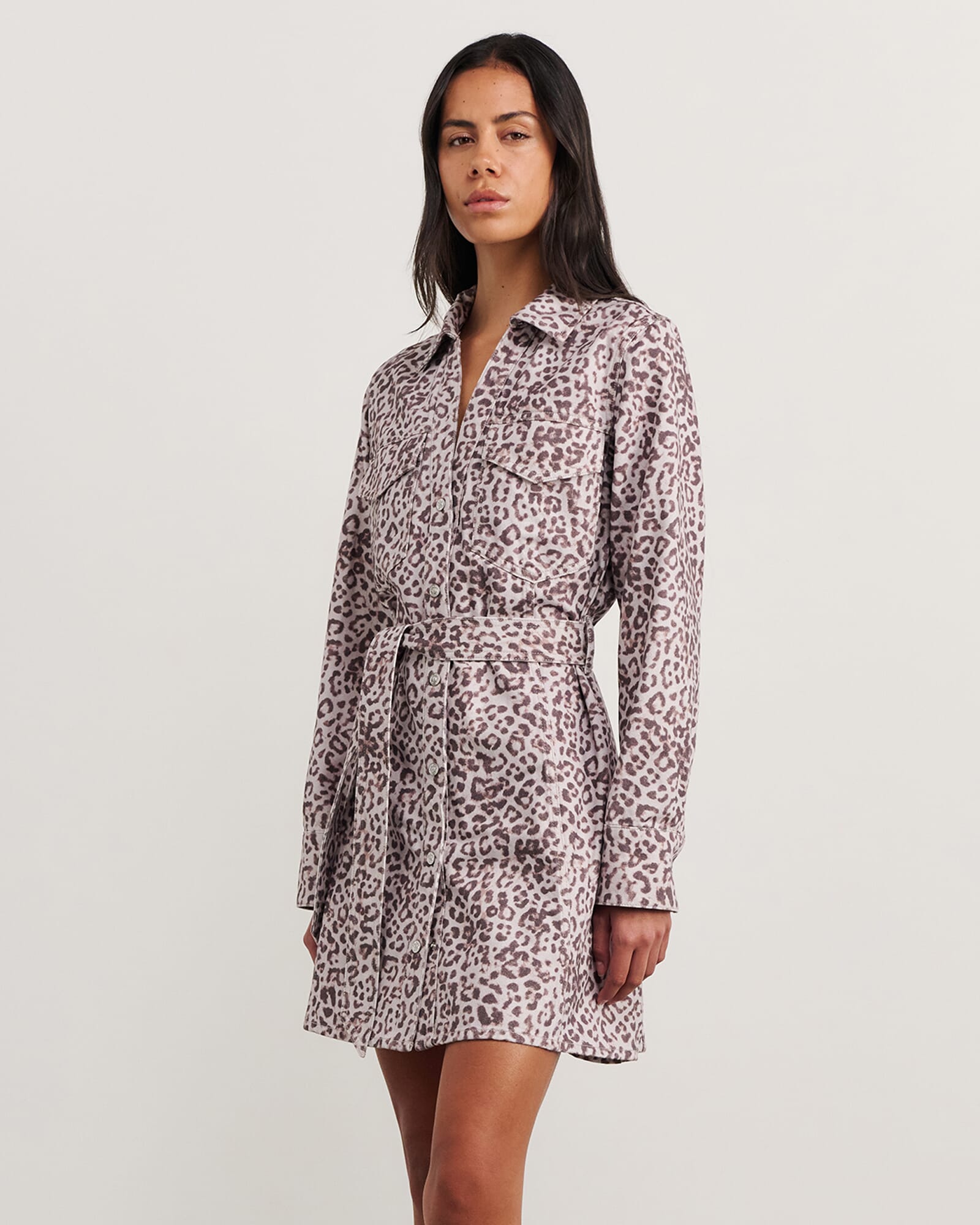 JAG leopard denim dress leopard